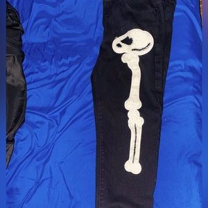 Skull designed jeans